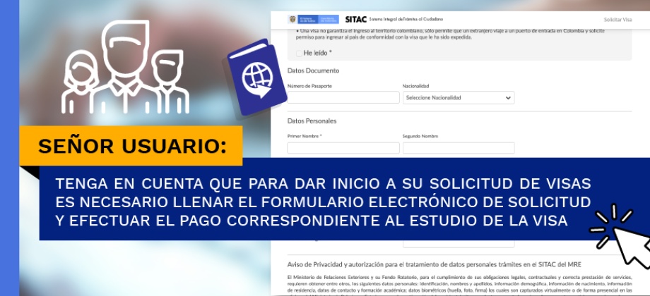 Important Notice: Visa Application - Noticia importante: Proceso de aplicación de una visa